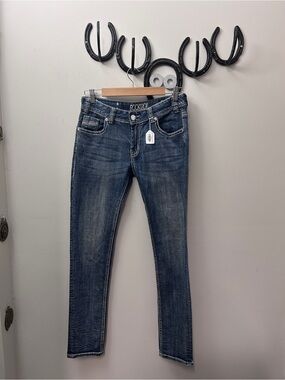 Rock & Roll Denim Women's Skinny Jeans in Washed Blue